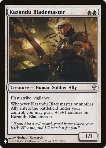 Kazandu Blademaster - First strike