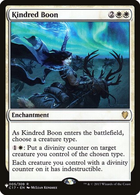 Kindred Boon - As Kindred Boon enters the battlefield