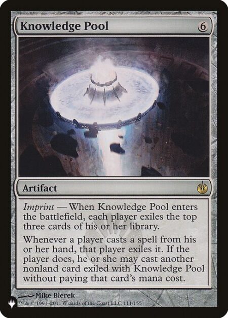 Knowledge Pool - Imprint — When Knowledge Pool enters the battlefield