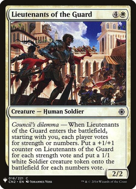 Lieutenants of the Guard - Council's dilemma — When Lieutenants of the Guard enters the battlefield