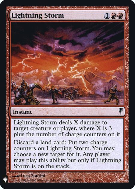 Lightning Storm - Lightning Storm deals X damage to any target