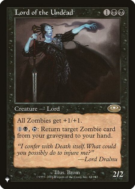 Lord of the Undead - Other Zombie creatures get +1/+1.