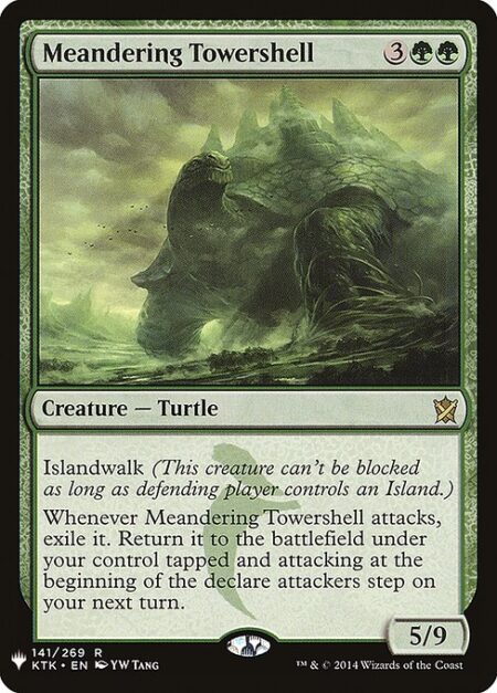 Meandering Towershell - Islandwalk (This creature can't be blocked as long as defending player controls an Island.)