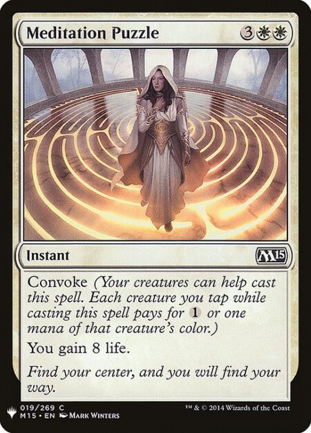 Meditation Puzzle - Convoke (Your creatures can help cast this spell. Each creature you tap while casting this spell pays for {1} or one mana of that creature's color.)
