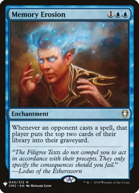 Memory Erosion - Whenever an opponent casts a spell