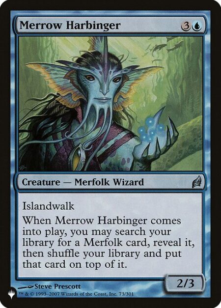 Merrow Harbinger - Islandwalk (This creature can't be blocked as long as defending player controls an Island.)