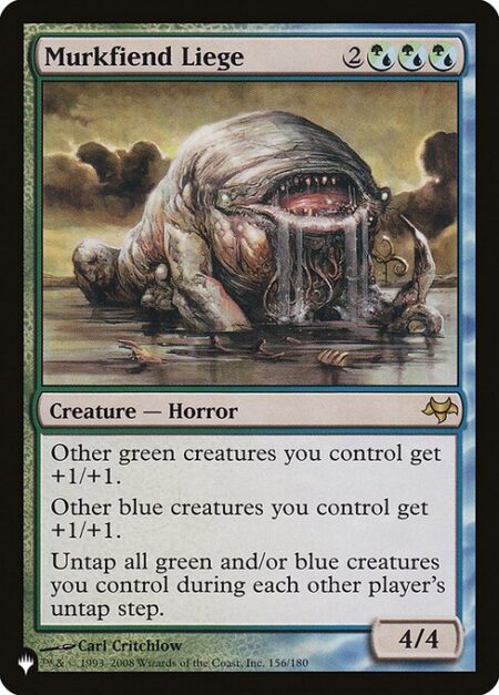 Murkfiend Liege - Other green creatures you control get +1/+1.