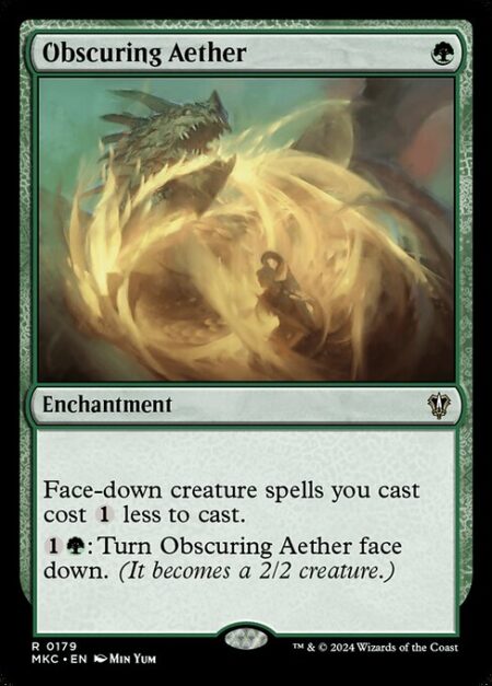 Obscuring Aether - Face-down creature spells you cast cost {1} less to cast.