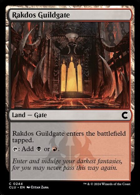 Rakdos Guildgate - Rakdos Guildgate enters the battlefield tapped.