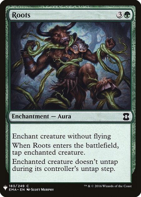 Roots - Enchant creature without flying