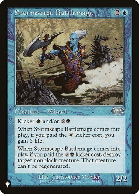 Stormscape Battlemage - Kicker {W} and/or {2}{B} (You may pay an additional {W} and/or {2}{B} as you cast this spell.)