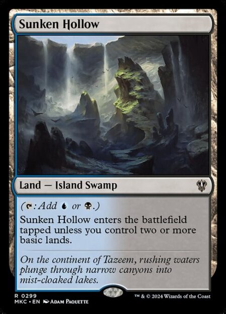 Sunken Hollow - ({T}: Add {U} or {B}.)