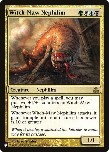 Witch-Maw Nephilim - Whenever you cast a spell