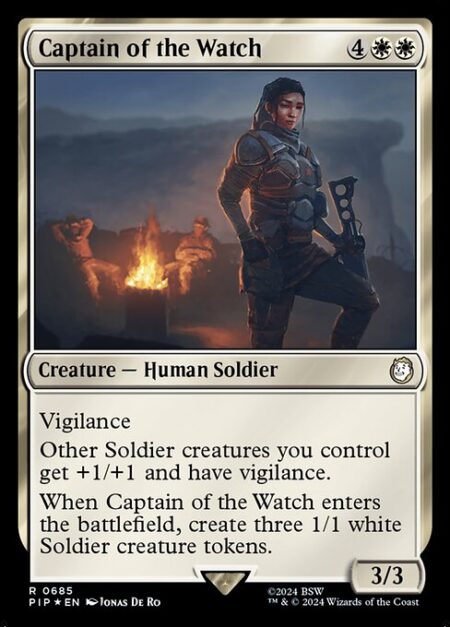 Captain of the Watch - Vigilance (Attacking doesn't cause this creature to tap.)