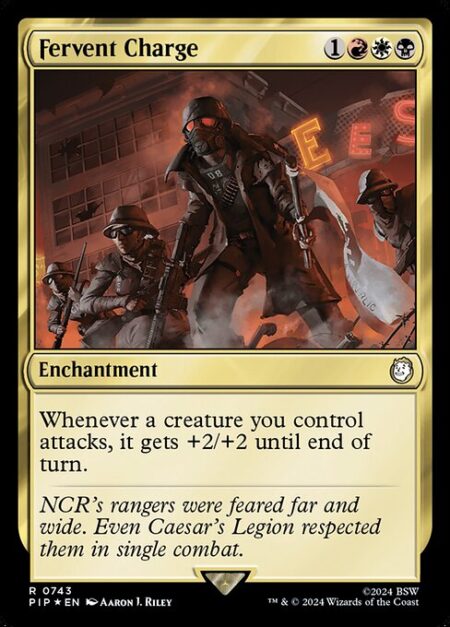 Fervent Charge - Whenever a creature you control attacks