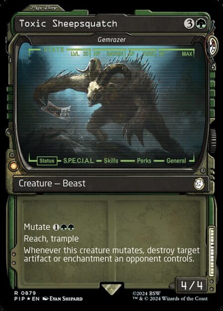 Gemrazer - Mutate {1}{G}{G} (If you cast this spell for its mutate cost