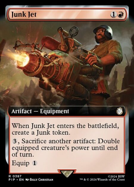 Junk Jet - When Junk Jet enters the battlefield