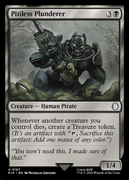 Pitiless Plunderer - Whenever another creature you control dies