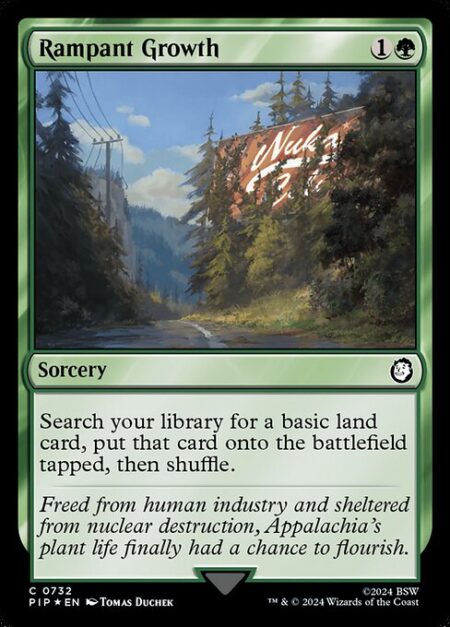 Rampant Growth - Search your library for a basic land card