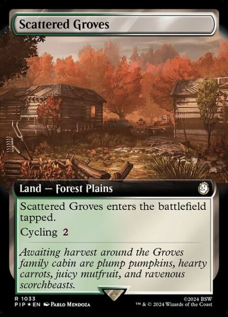 Scattered Groves - ({T}: Add {G} or {W}.)