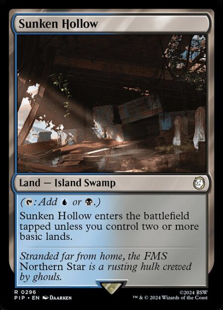 Sunken Hollow - ({T}: Add {U} or {B}.)