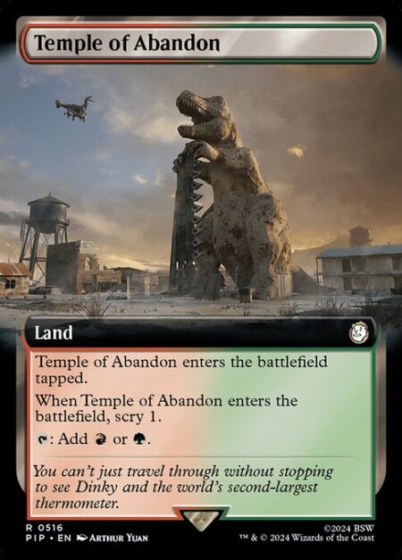 Temple of Abandon - Temple of Abandon enters the battlefield tapped.