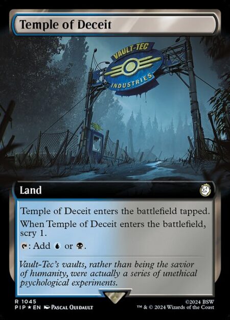 Temple of Deceit - Temple of Deceit enters the battlefield tapped.