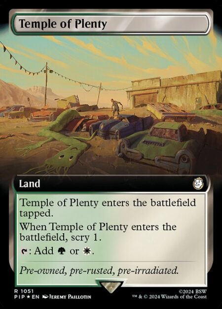 Temple of Plenty - This land enters tapped.