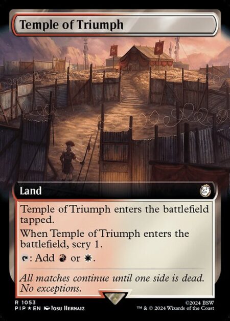 Temple of Triumph - Temple of Triumph enters the battlefield tapped.