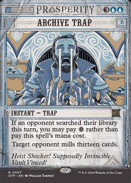 Archive Trap - If an opponent searched their library this turn