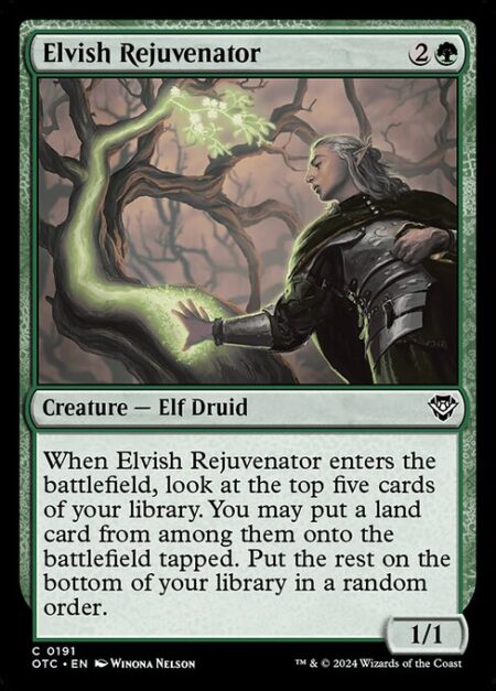 Elvish Rejuvenator - When Elvish Rejuvenator enters