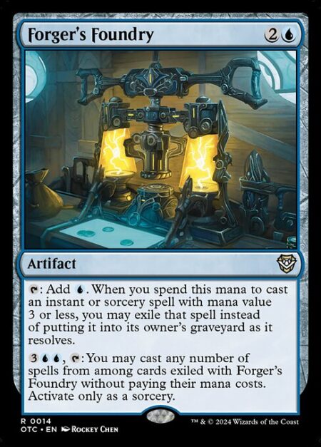 Forger's Foundry - {T}: Add {U}. When you spend this mana to cast an instant or sorcery spell with mana value 3 or less