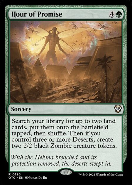 Hour of Promise - Search your library for up to two land cards