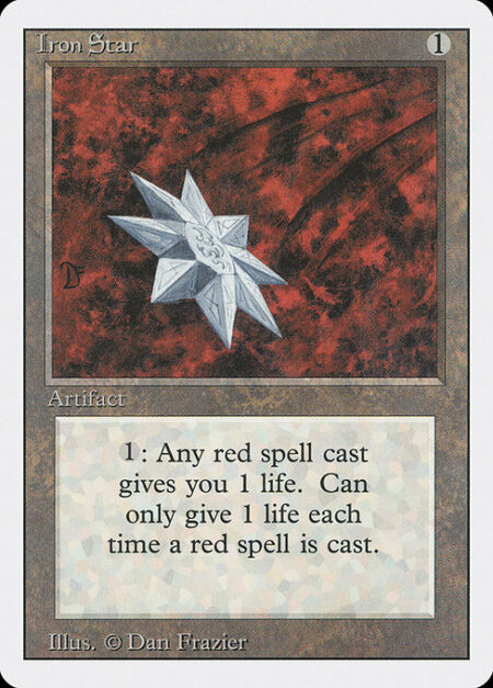 Iron Star - Whenever a player casts a red spell