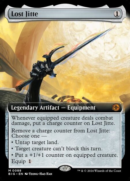 Lost Jitte - Whenever equipped creature deals combat damage