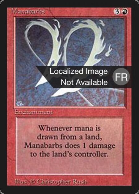 Manabarbs - Whenever a player taps a land for mana