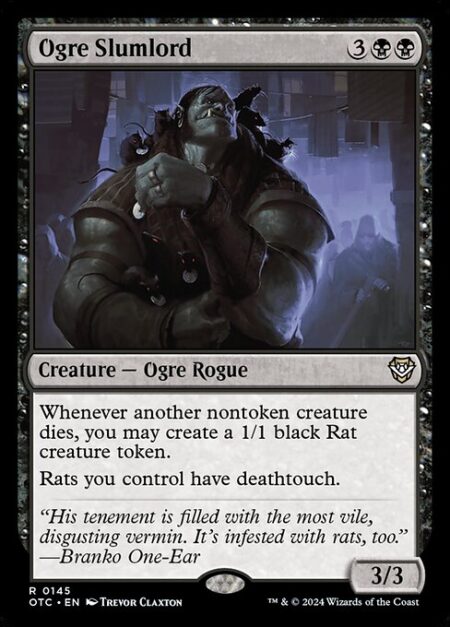 Ogre Slumlord - Whenever another nontoken creature dies