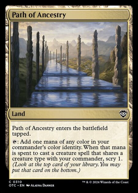 Path of Ancestry - Path of Ancestry enters the battlefield tapped.