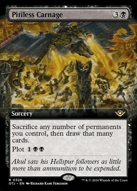 Pitiless Carnage - Sacrifice any number of permanents you control