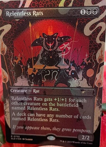 Relentless Rats - Relentless Rats gets +1/+1 for each other creature on the battlefield named Relentless Rats.