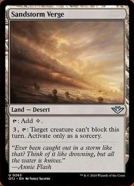 Sandstorm Verge - {T}: Add {C}.