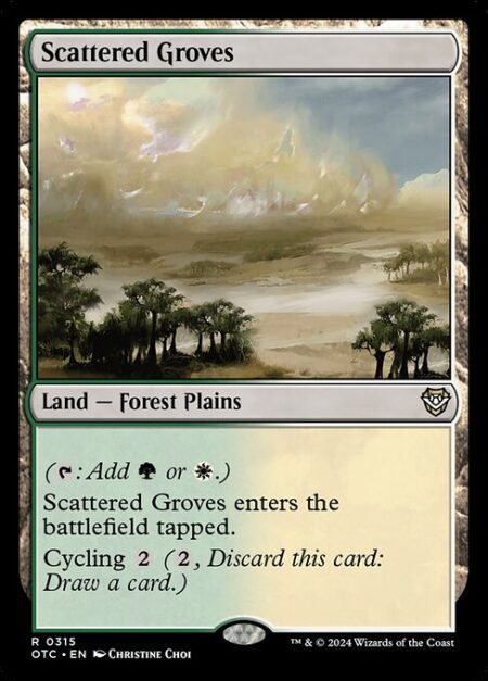 Scattered Groves - ({T}: Add {G} or {W}.)