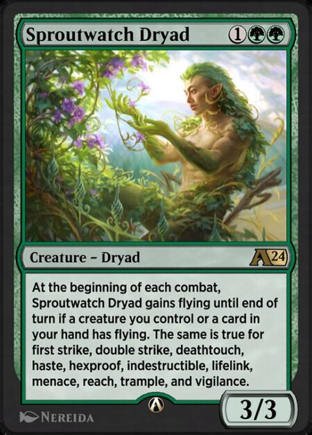 Sproutwatch Dryad - At the beginning of each combat