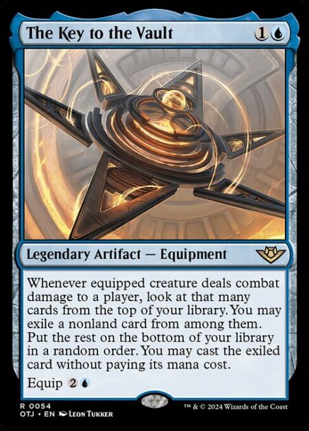 The Key to the Vault - Whenever equipped creature deals combat damage to a player