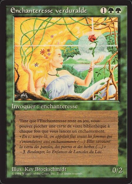 Verduran Enchantress - Whenever you cast an enchantment spell