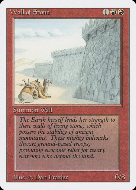 Wall of Stone - Defender (This creature can't attack.)