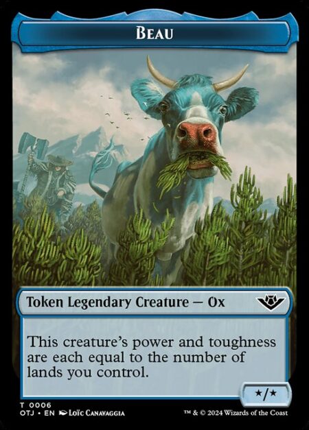 Beau - This creature's power and toughness are each equal to the number of lands you control.