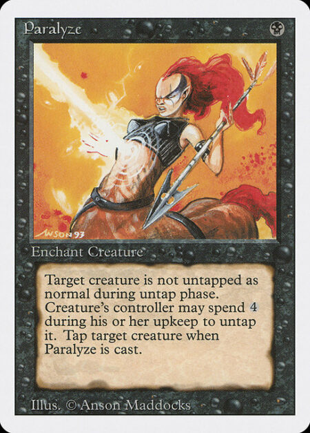 Paralyze - Enchant creature