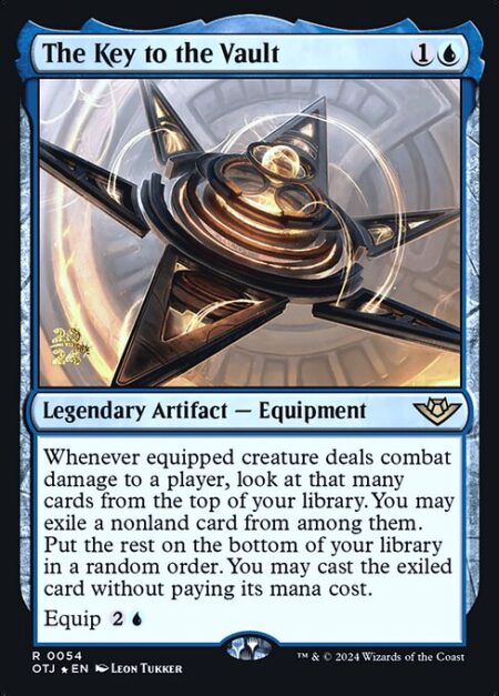 The Key to the Vault - Whenever equipped creature deals combat damage to a player