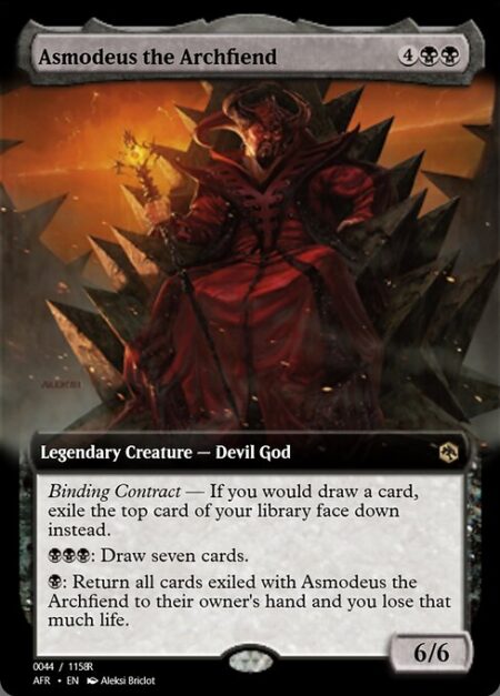 Asmodeus the Archfiend - Binding Contract — If you would draw a card